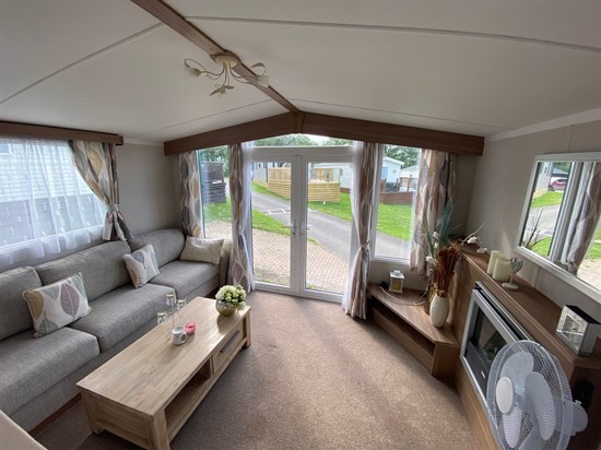 Swift Biarritz on plot 31 Coed Helen - patio doors